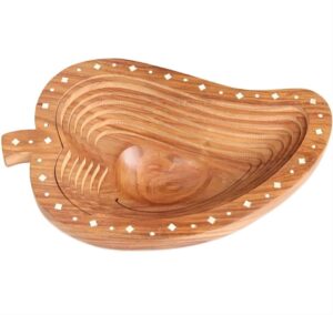 Paisley Shape Wooden Serving Tray