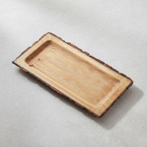Rectangular Handle Wooden Cheese Board Tray