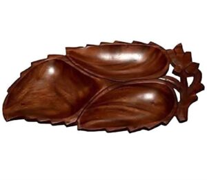 Dual-Leaf Mango Wood Snack Platter