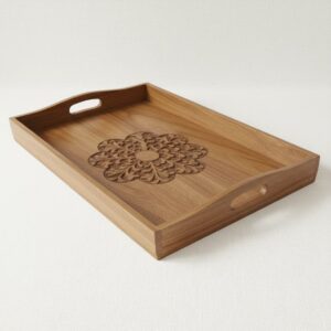 Floral Pattern Handle Tray