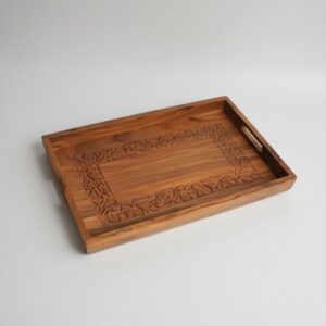 Long Smooth-Edge Wooden Tray