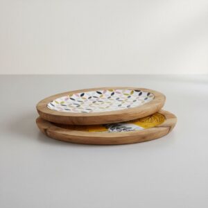 Round Box-Style Snack Tray with Lid