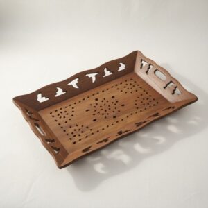 Designer Cut-Edge Mango Wood Serving Tray