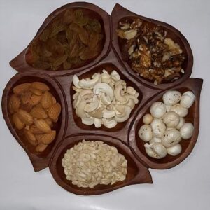 Sectioned Cluster Snack Platter – 5 Compartments