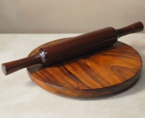 Gloss Finish Wooden Chakla Belan Set
