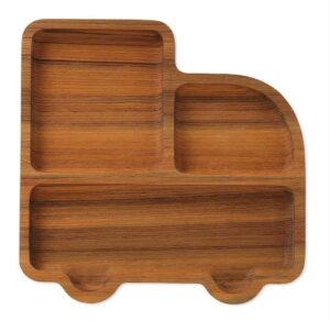 Truck Shape Wooden Compartment Plate