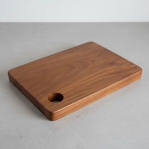 Rectangular Cutting Board with Round Grip Hole