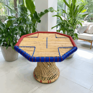 Hexagonal Bamboo Center Table