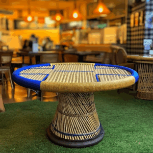 Round Bamboo Side Table