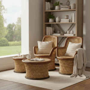Bamboo Cane Lounge Chair
