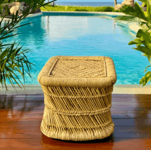 Outdoor Bamboo Poolside Stool