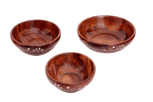 Small Wooden Serving Bowls – Ideal for Dry Fruits or Dips