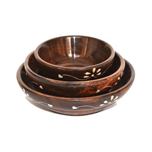 Wooden Bowl Set – Polished Interior with Smooth Finish