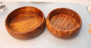 Small Wooden Snack Bowls – Natural Acacia Finish