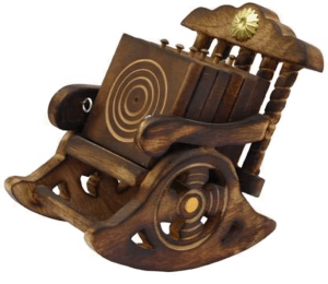 Bullock Cart Wooden Coaster Set – Artistic Handicraft