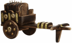 Vintage Car Style Wooden Coaster Set – 6 pcs