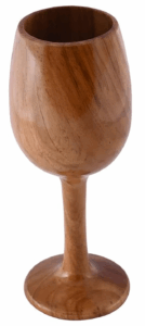 Stemmed Wooden Wine Chalice